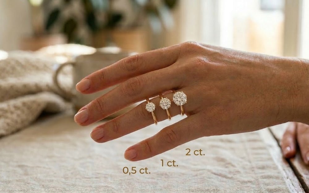 Einkaräter 1,00ct. Diamant Verlobungsringe - BREEDIA