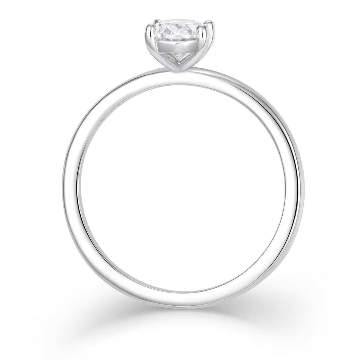 Klassiek ovaal 1,00 ct. met labdiamant