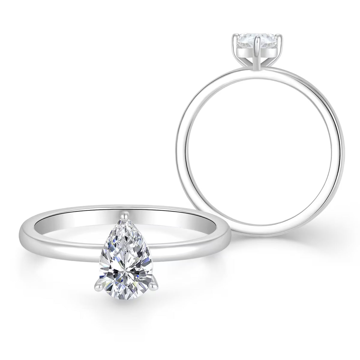 Klassik Pear 1,00 ct. met labdiamant
