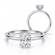 Klassiek ovaal 1,00 ct. met labdiamant