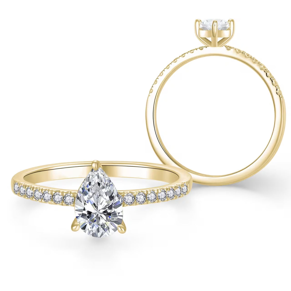 Perenpavé 1,16 ct. met labdiamant