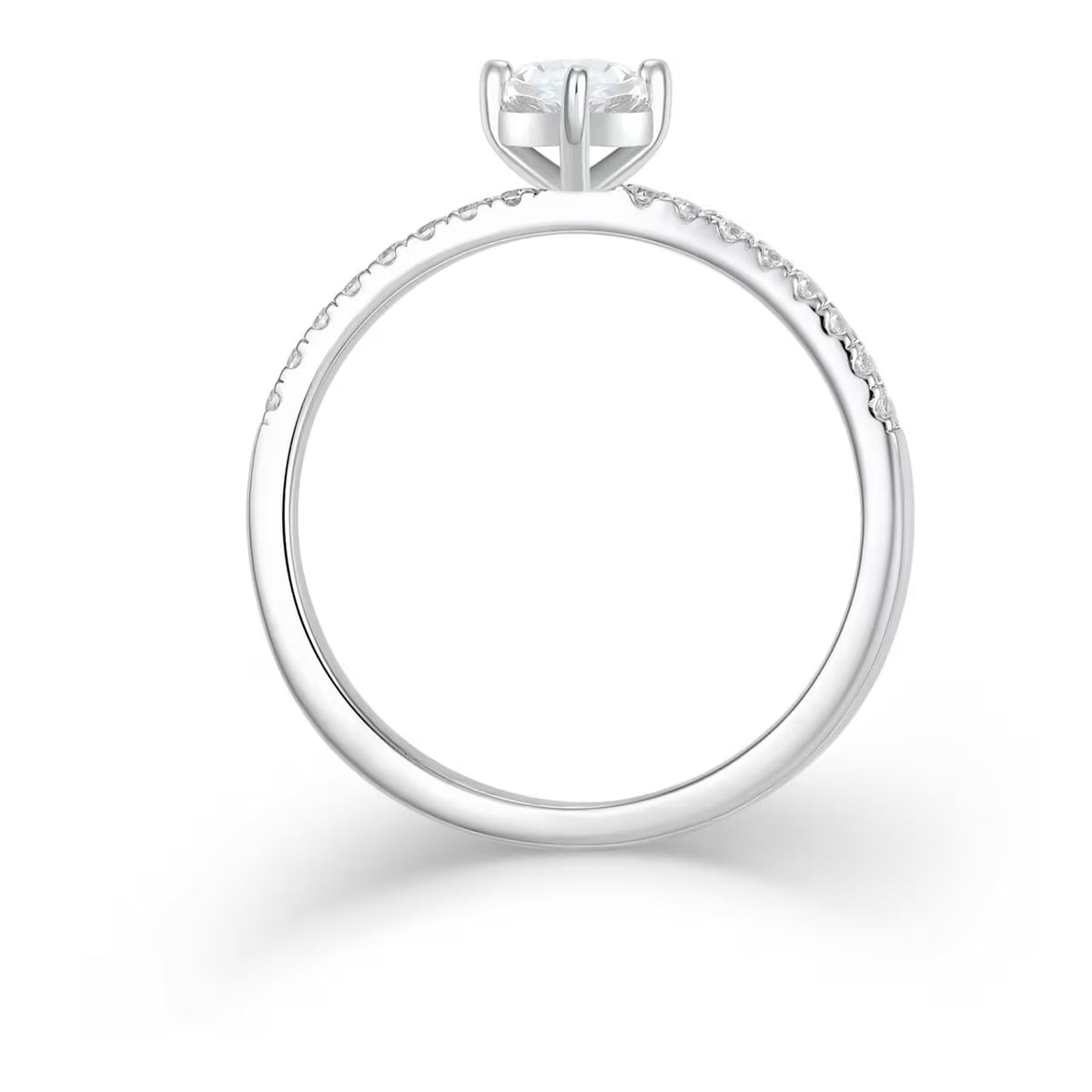 Pavé met peer, 1,16 ct, met labdiamant