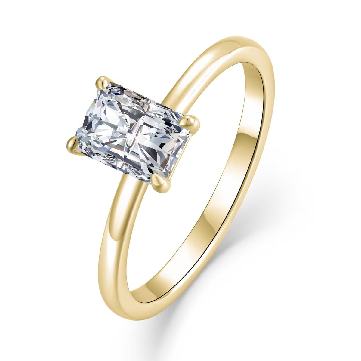 Klassiek Radiant 1,00 ct. met een labdiamant
