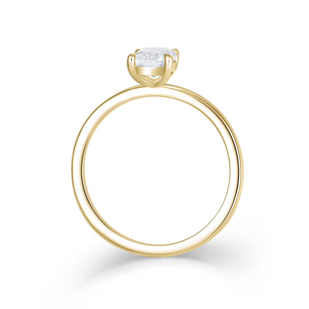 Klassiek Radiant 1,00 ct. met een labdiamant