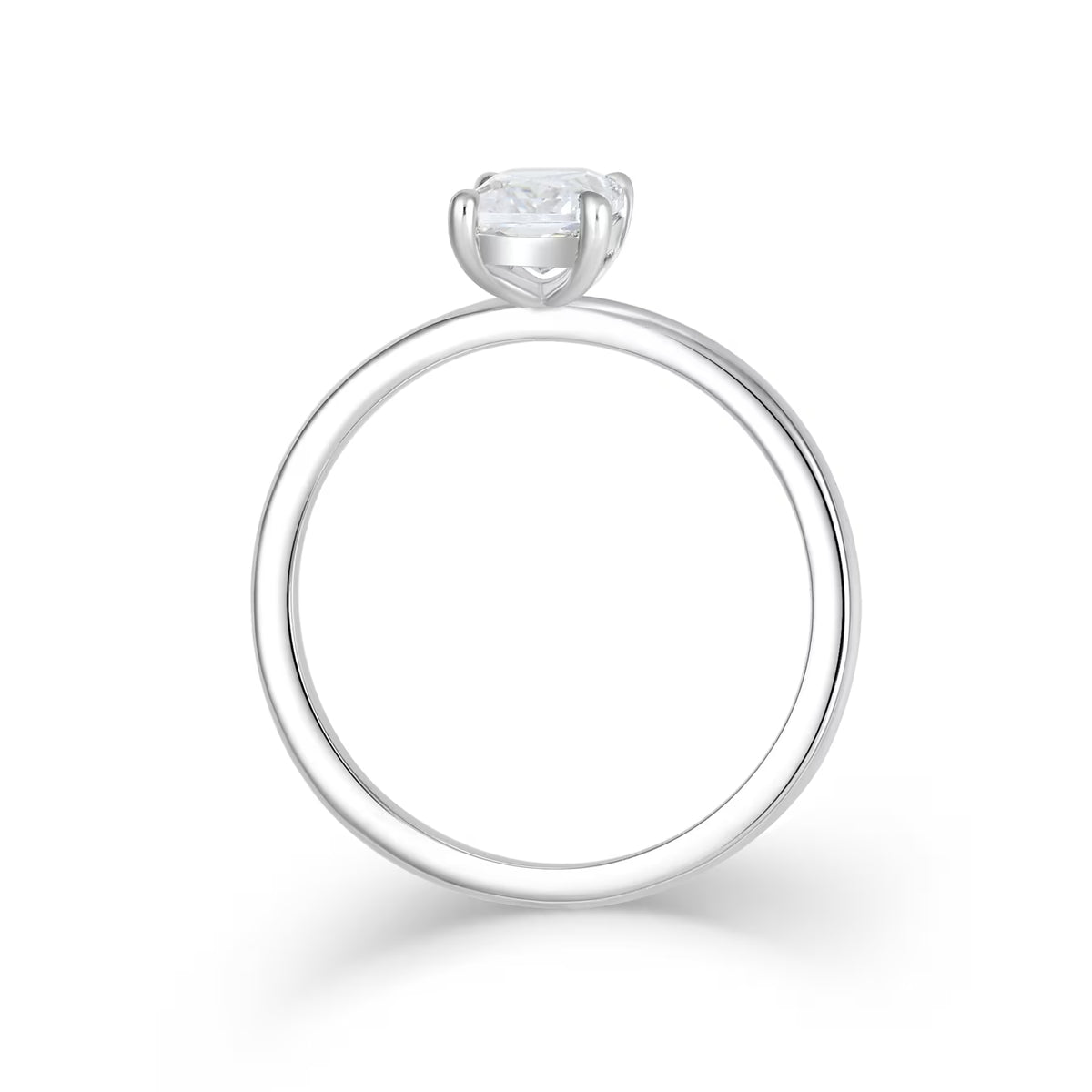 Klassiek Radiant 1,00 ct met labdiamant