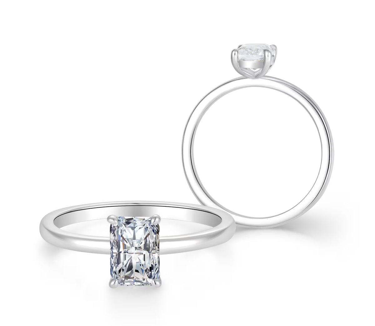 Klassiek Radiant 1,00 ct met labdiamant