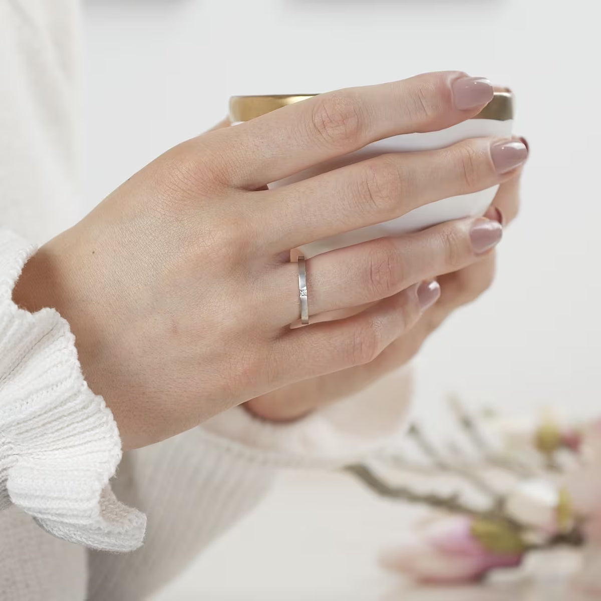 Spannring Prinses 0,04 ct.