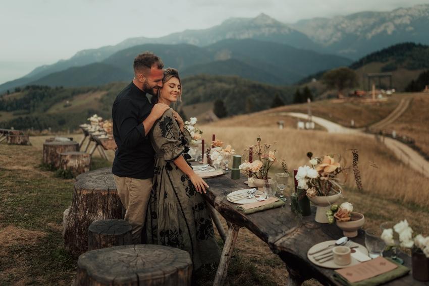 Een bohemian bruiloft in de bergen