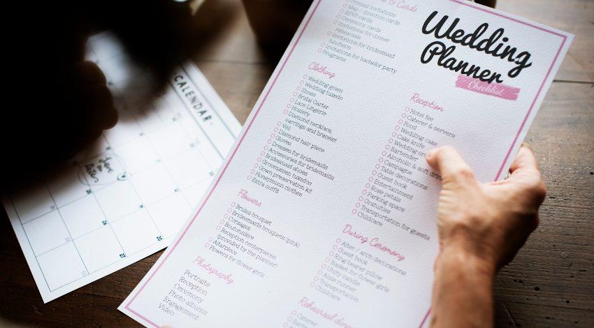 checklist voor de bruiloft